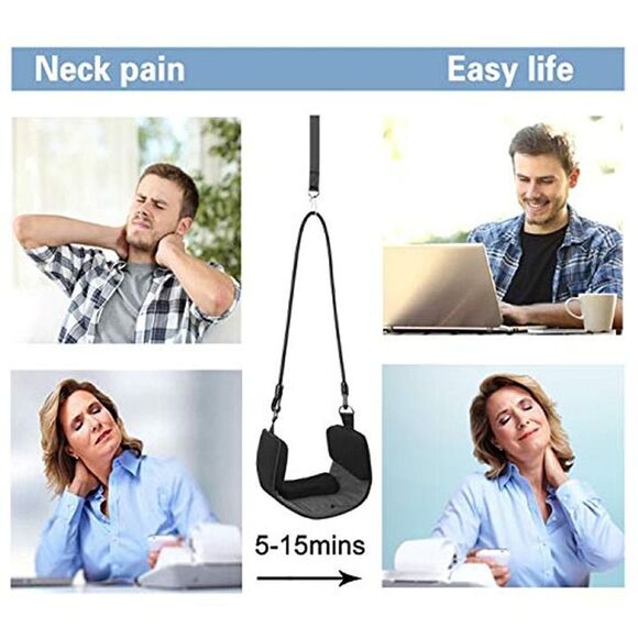Cervical Neck Traction Device for Neck Pain Relief Neck Sling Hammock - Picture 4 of 12
